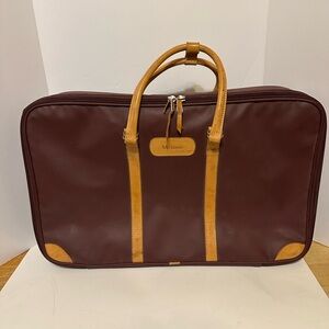 Jon Hart Design Maroon and Tan Travel Bag
